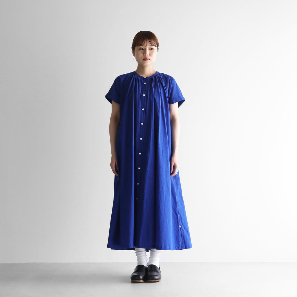 【HUIS】ゆるふわコットンフレンチスリーブワンピース（コバルトブルー）【レディス】【U209-0001-39CBL】