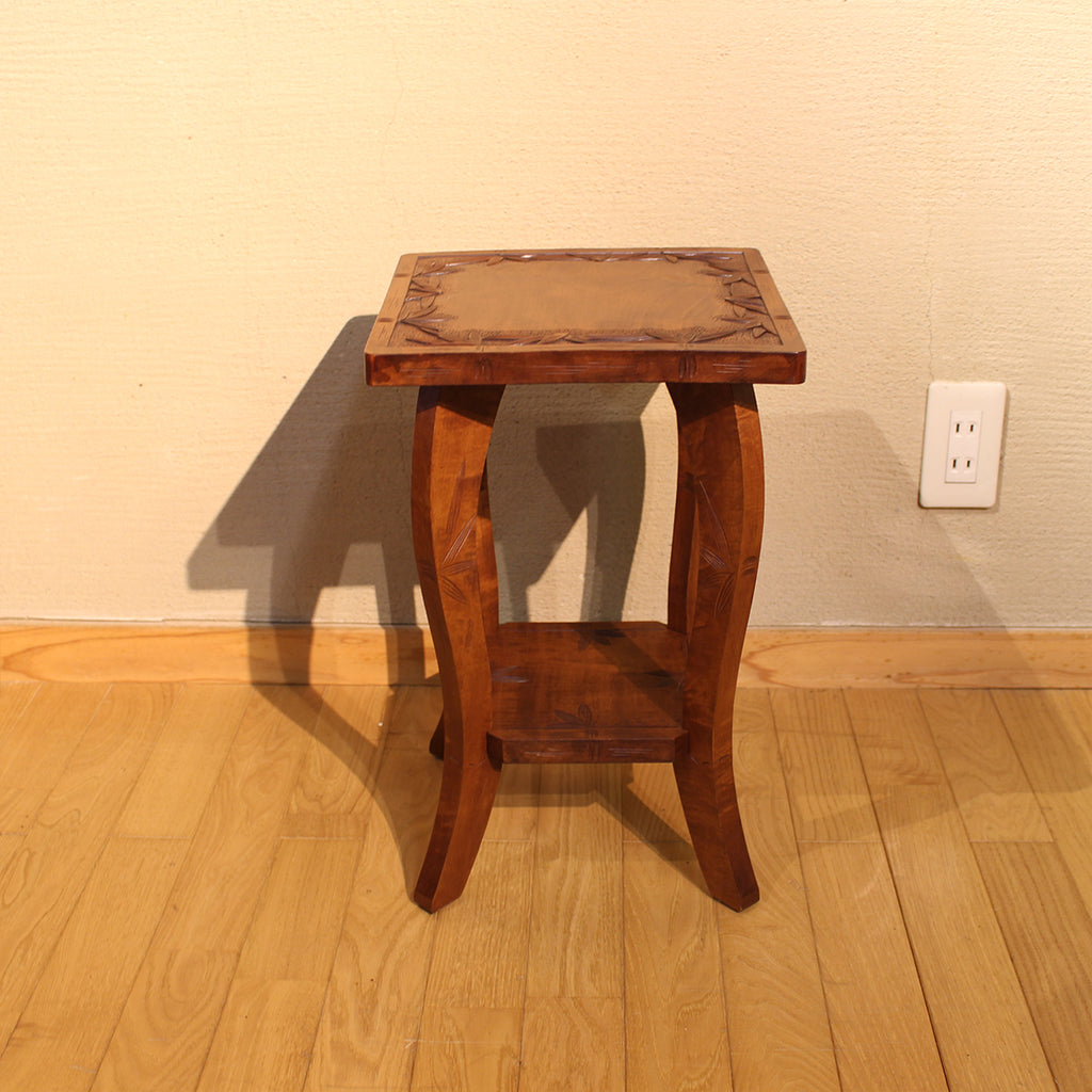 【在庫有】ヴィンテージ　花台（竹彫）