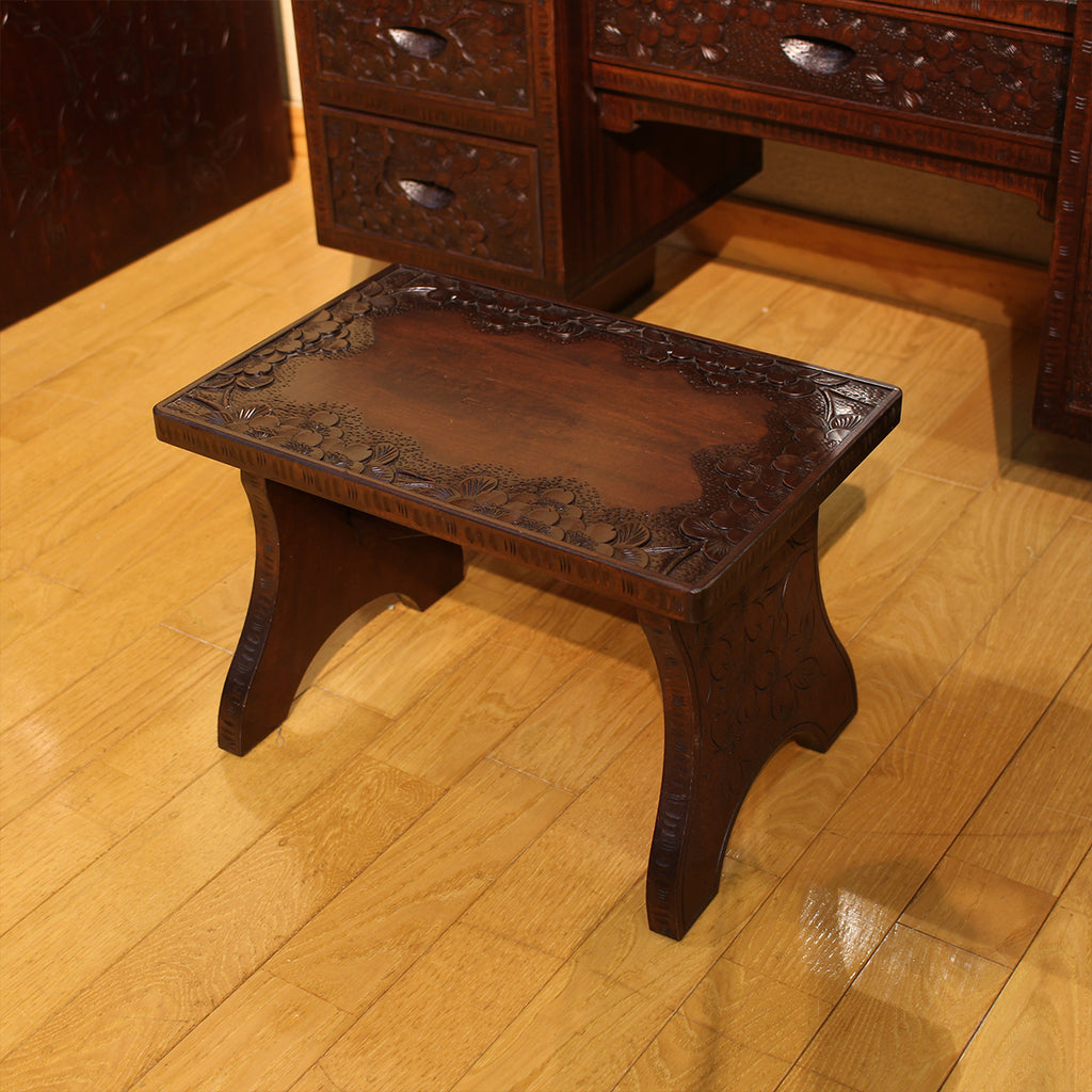 【在庫有】ヴィンテージ　姿見鏡台（低スツール付）