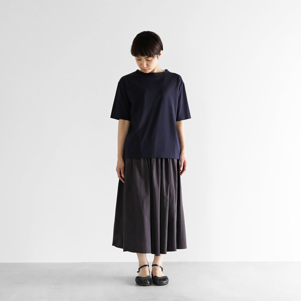 【HUIS in house】SUVIN COTTON5分袖カットソー（ダークネイビー）【ユニセックス】【CS101-1004-29NVY】