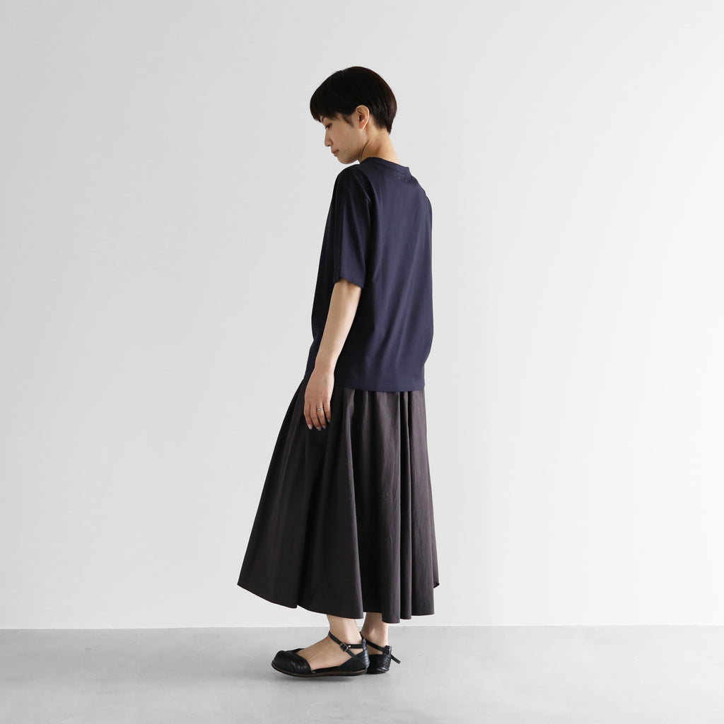 【HUIS in house】SUVIN COTTON5分袖カットソー（ダークネイビー）【ユニセックス】【CS101-1004-29NVY】