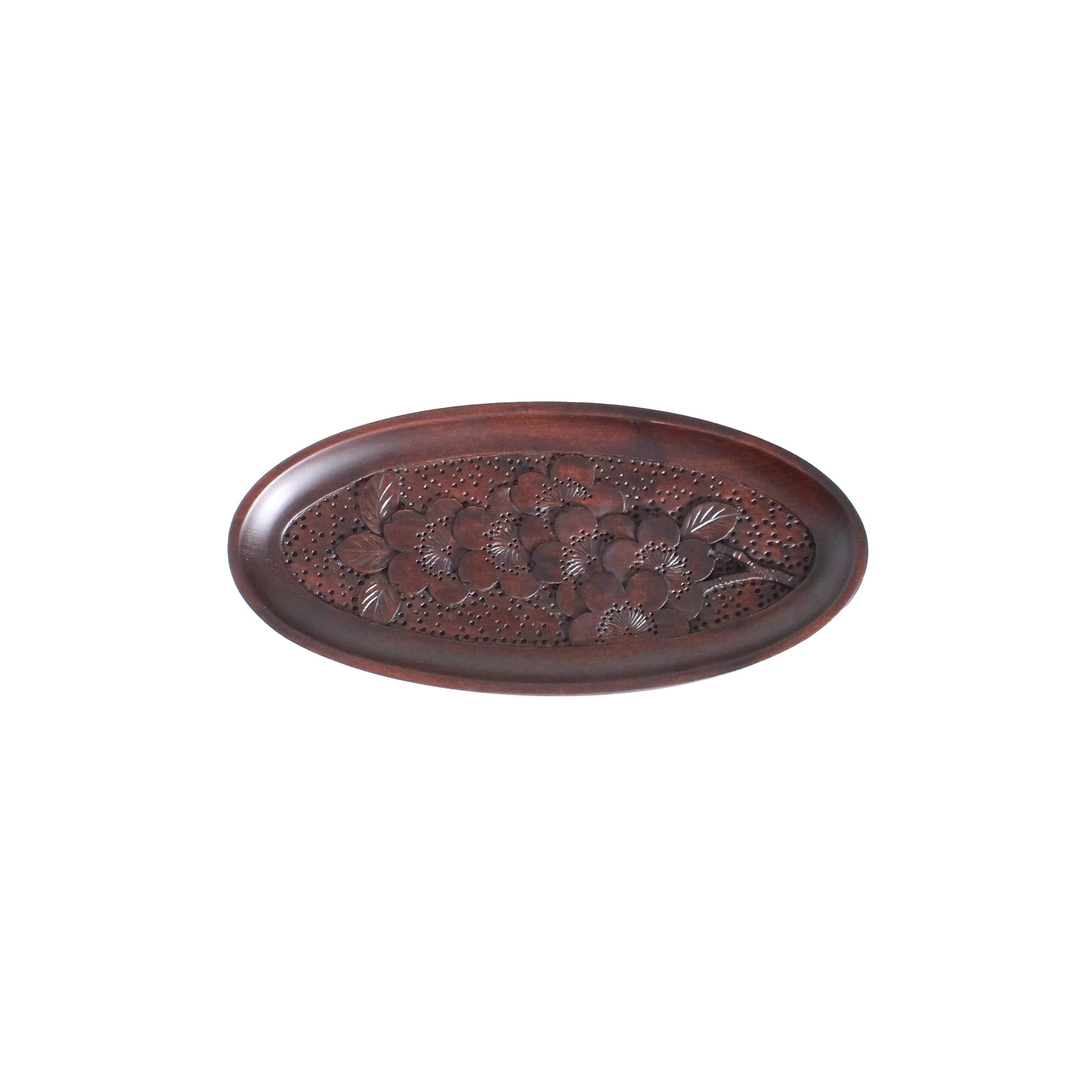 軽井沢彫り　手付楕円　桜縁彫　トレー　大坂屋家具店 3_411157cc-4eb1-4070-8a48-