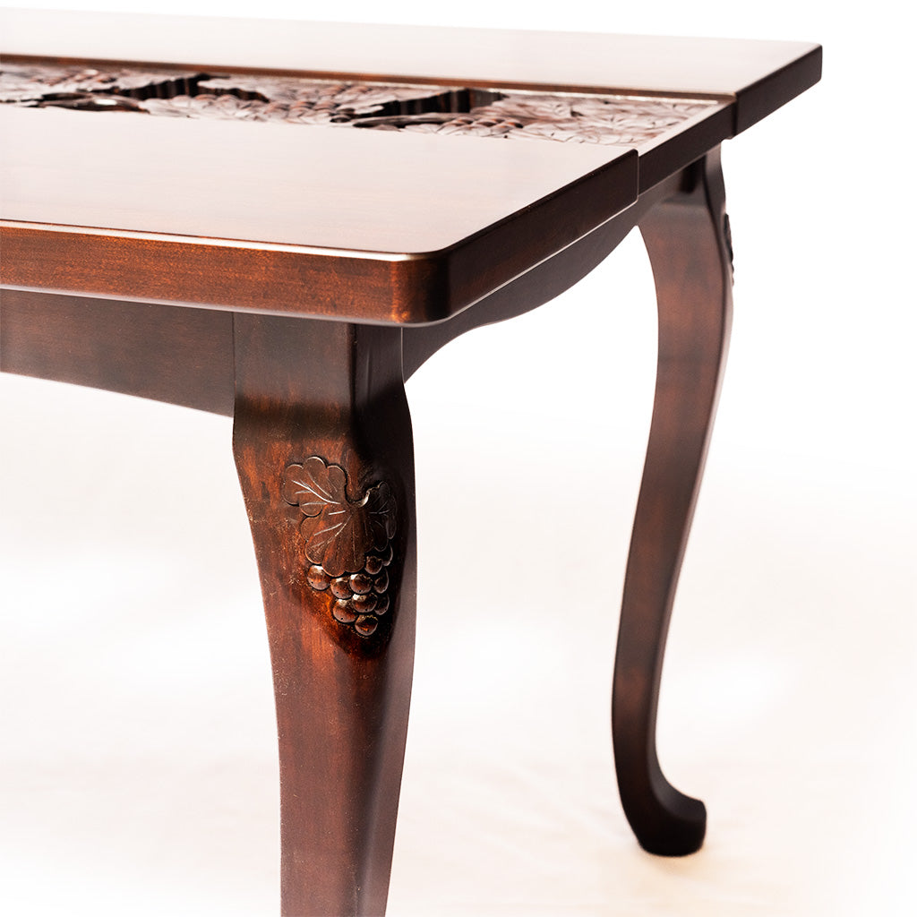 ダイニングテーブル　猫脚　葡萄透かし彫