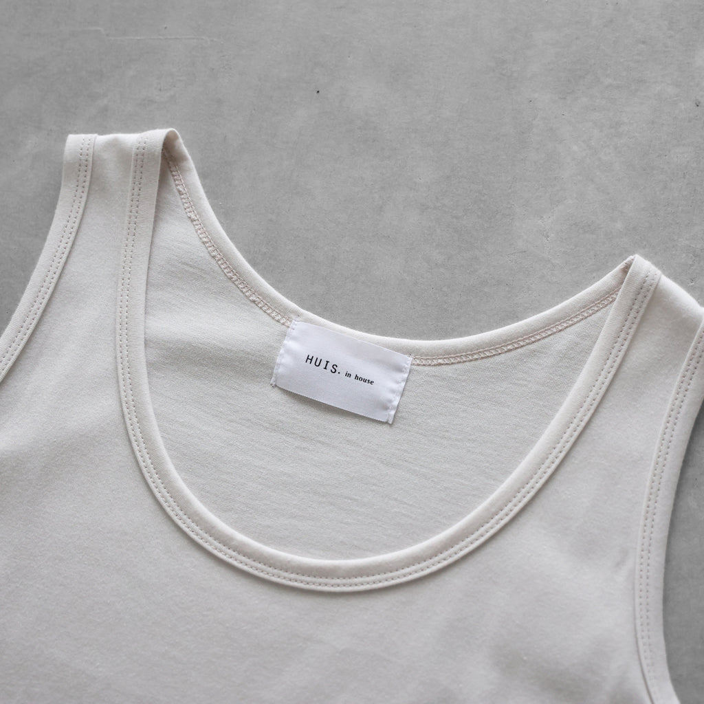 【HUIS in house】SUVIN COTTONタンクトップワンピース（グレージュ）【レディース】【CS002-1004-04IGY】