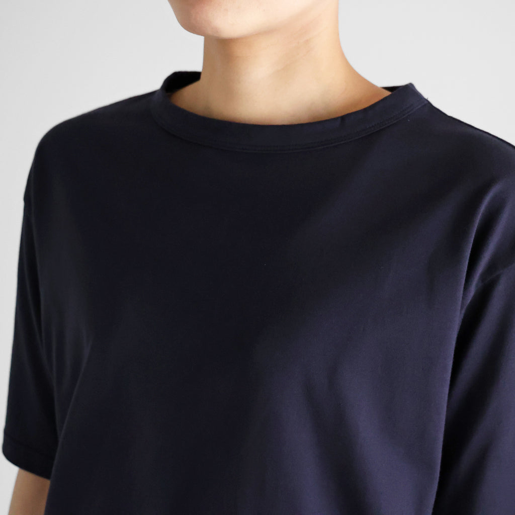 【HUIS in house】SUVIN COTTON5分袖カットソー（ダークネイビー）【ユニセックス】【CS101-1004-29NVY】