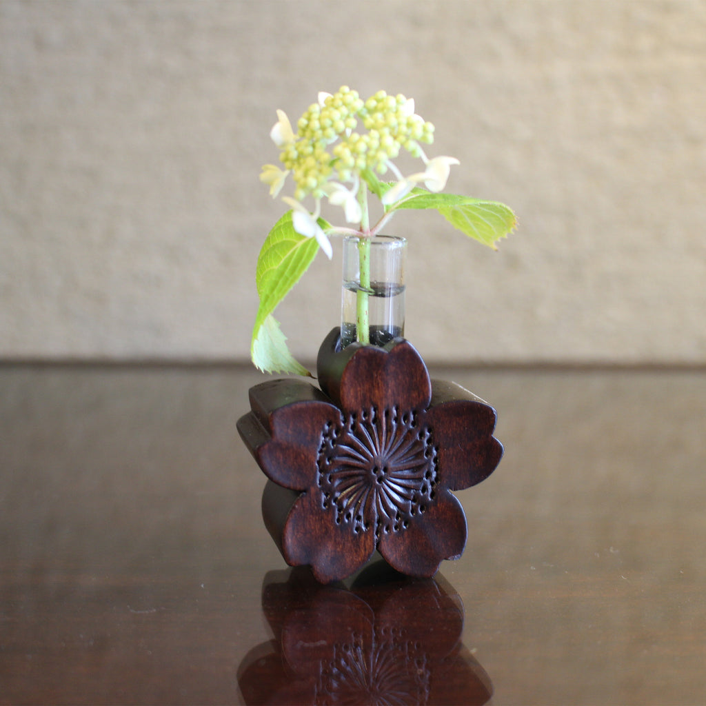 花器　小桜　茶色