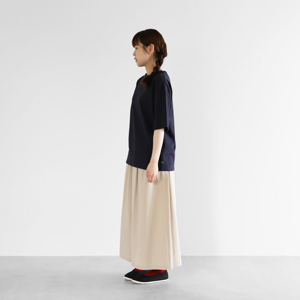 【HUIS in house】SUVIN COTTON5分袖カットソー（ダークネイビー）【ユニセックス】【CS101-1004-29NVY】