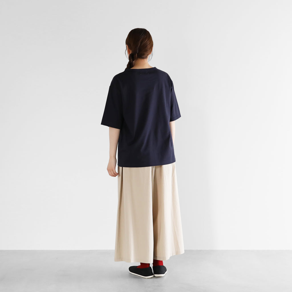 【HUIS in house】SUVIN COTTON5分袖カットソー（ダークネイビー）【ユニセックス】【CS101-1004-29NVY】