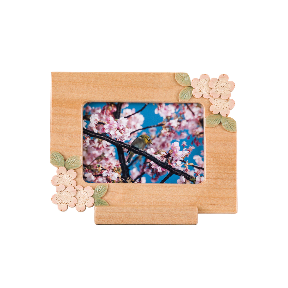 軽井沢彫写真立て Lサイズ ポイント彫 彩色 | 大坂屋家具店